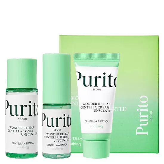 PURITO – Wonder Releaf Centella Mini Kit Unscented, 3 PCs