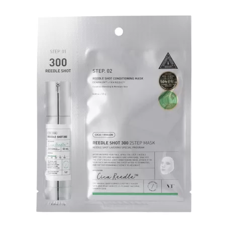 VT Cosmetics – Reedle Shot 300 2Step Mask – Firming Sheet Mask – 1.5g+25g