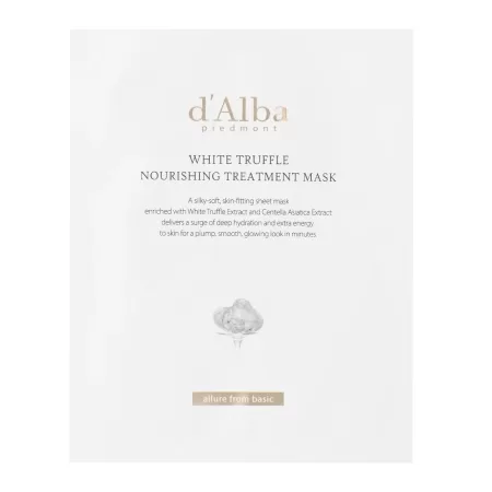 d'Alba – White Truffle Nourishing Treatment Mask – Nourishing Sheet Mask – 25ml