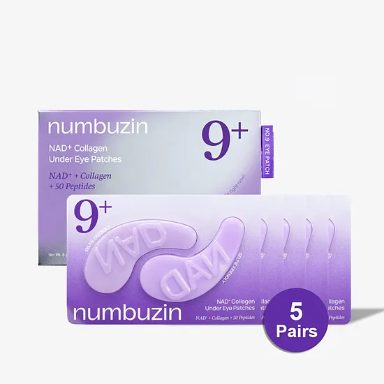 Numbuzin – No.9 NAD+ Collagen Under Eye Patches – 5 Pairs